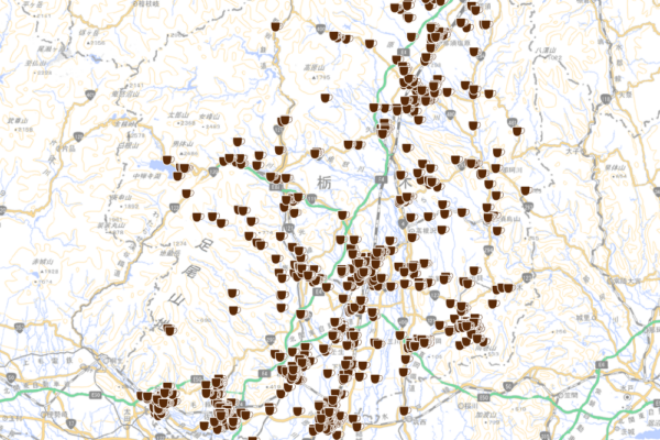 GoogleマップAPIで栃木県のカフェを検索